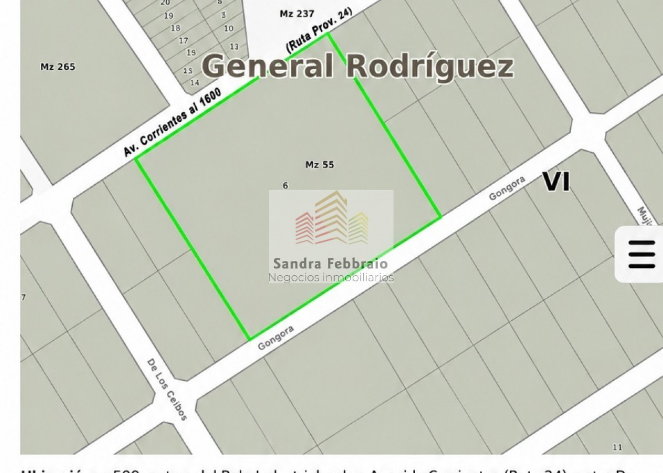 venta Fraccion general Rodriguez 