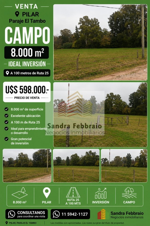venta campo pilar ideal inversor 